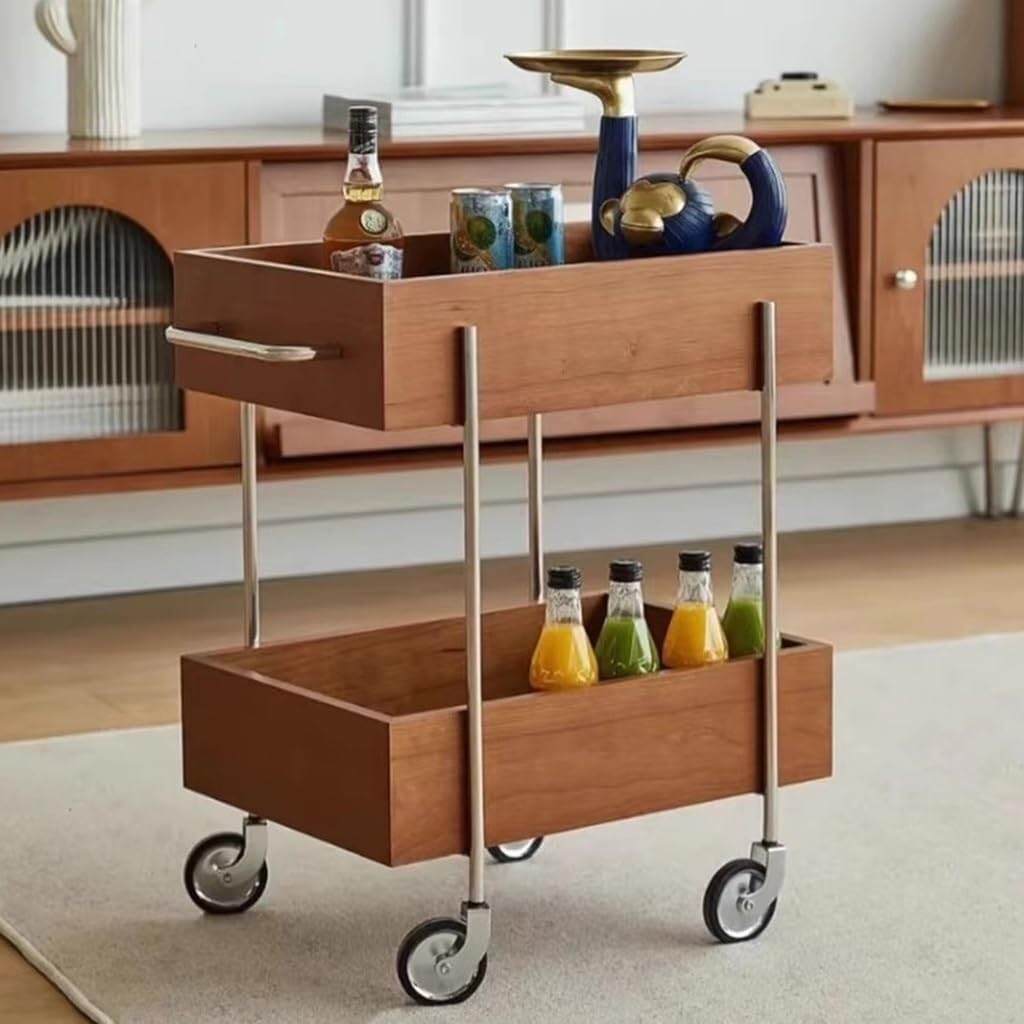 オレンジ木製2段式ベビーラック・チェア オレンジ木製2段式ベビー